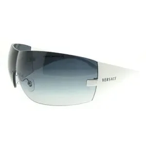 Versace Shiny White Designer Sunglasses Versace VE4409 S (53 - 19) with Grey lenses and White frame  main image 2